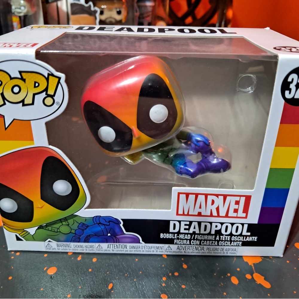 Funko Marvel Deadpool Rainbow Pride LBGTQ Bobble-Head